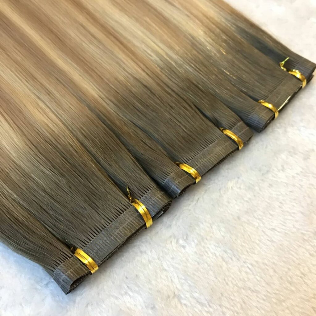 Extensiones de cabello con grapas